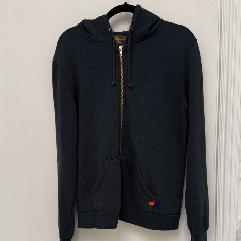 Aviator Nation Charcoal Full-Zip Hoodie